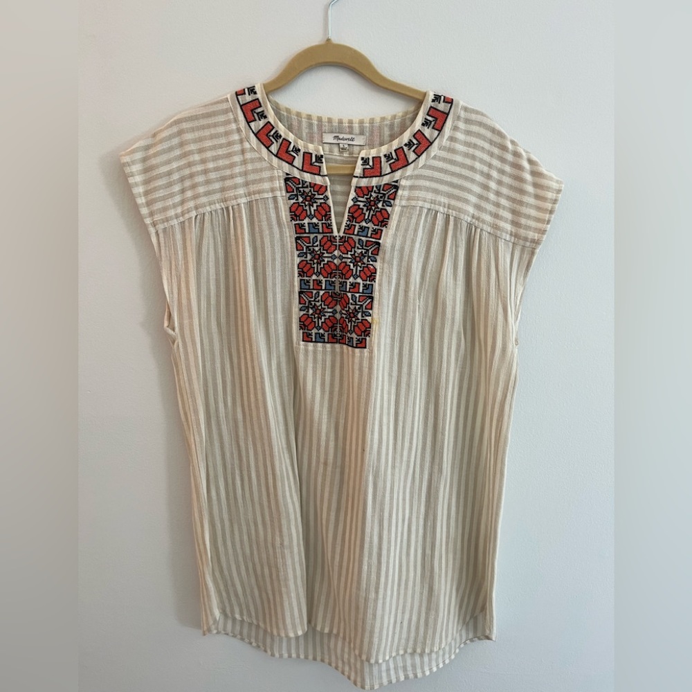 Madewell Embroidered Cotton Top